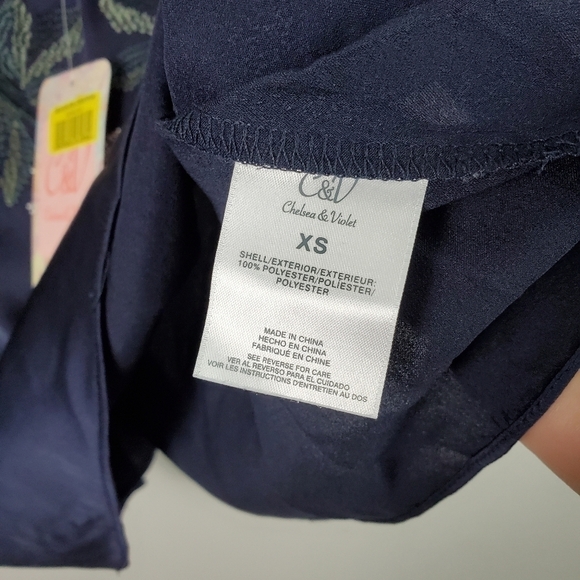 Chelsea & Violet Embroidered Tank Top XS BNWT - Picture 4 of 5